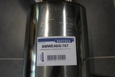 BASTUCK Endschalldämpfer 2x76mm passend für BMW 3er E46 320i/325i/330i/330d ab 06/00