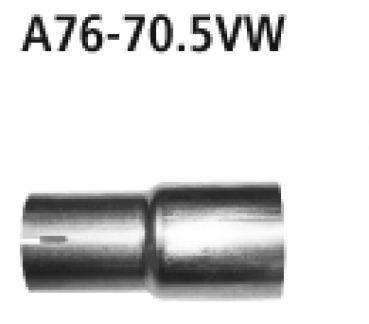 BASTUCK Adapter Komplettanlage auf Serie auf Ø 70.5 mm passend für BMW 1er F40 M135i / Focus 3 RS