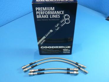 GOODRIDGE Brake hose kit (4 pcs) fit for BMW 5er E60 / E61 520i - M5 Sedan / Touring from 2004
