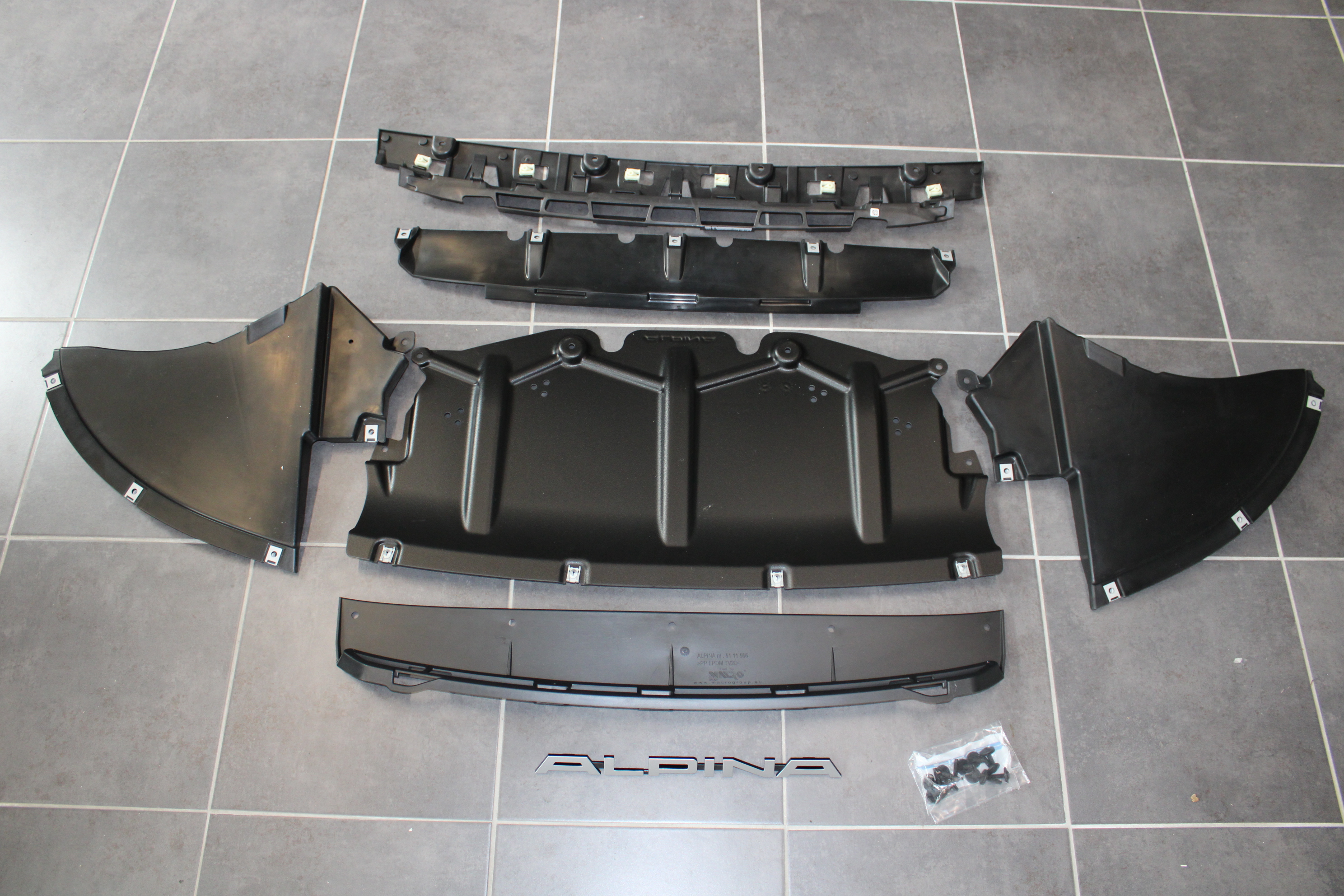 bmw E38 splitter front bumper 7 series Alpina pad with instal kit