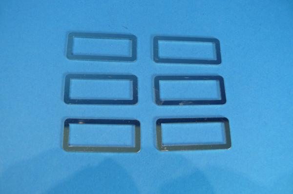 Frames for console switch polished 6pcs. fit for BMW 8er E31