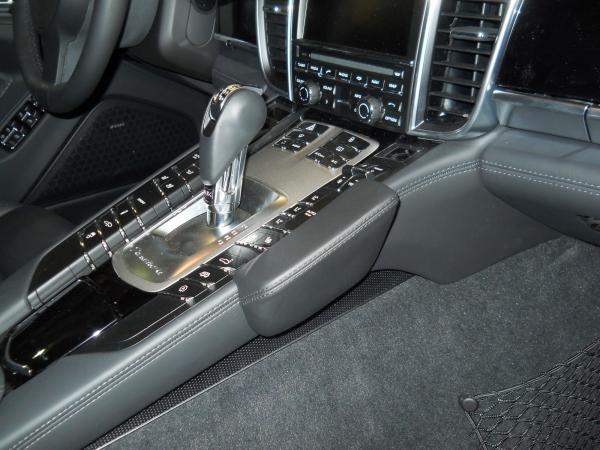 KUDA Handy console fit for Porsche Panamera from 2009 artificial leather black