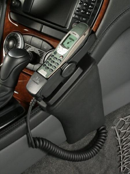 KUDA Telefonkonsole passend für Mercedes R230 SL Leder schwarz