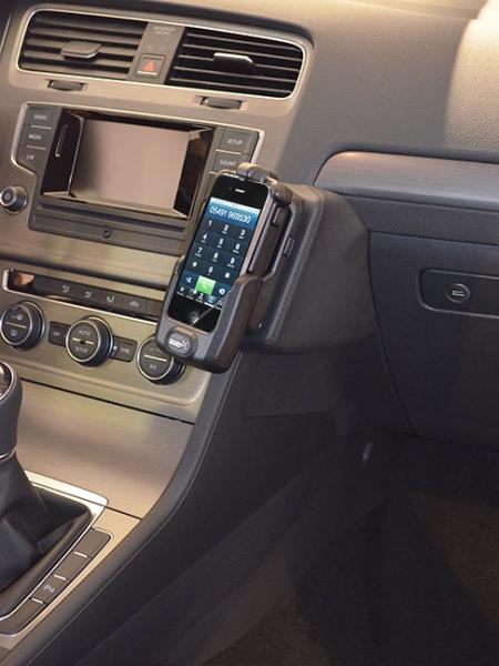 KUDA Phone console fit for VW Golf 7 from 11/2012 real leather black