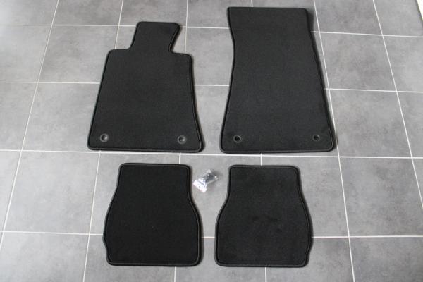 Floor mats 4 pcs. black/black outline fit for BMW 3er E30 Convertible