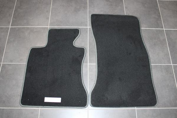 Floor mats 4 pcs. black/grey outline fit for BMW 5er E60 / E61 Sedan / Touring