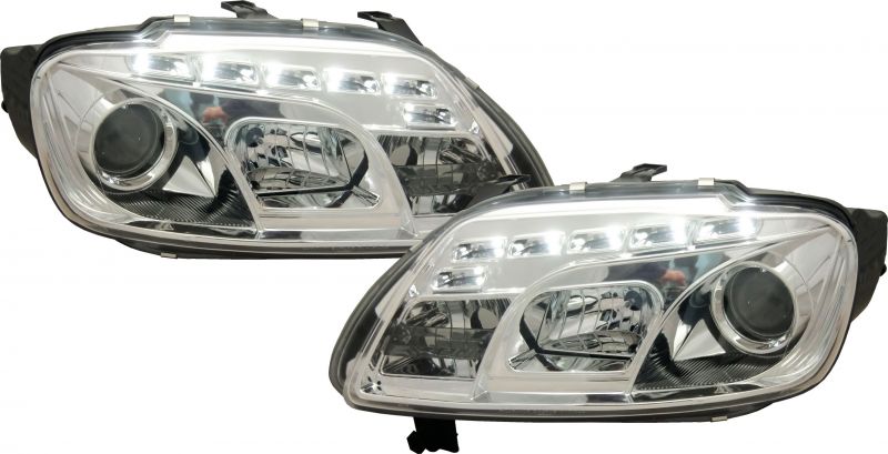 Headlights Dragon Design clear/chrome VW Touran 03-06