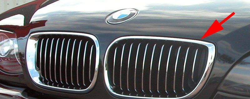 Kidney left side chrome BMW E46 Sedan/Touring from 09/01