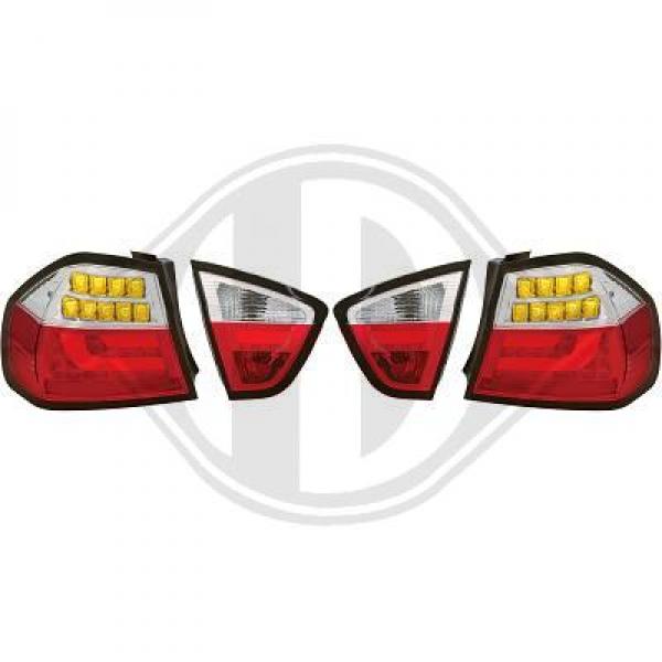 LED Taillights red/white BMW 3er E90 Sedan 05-08