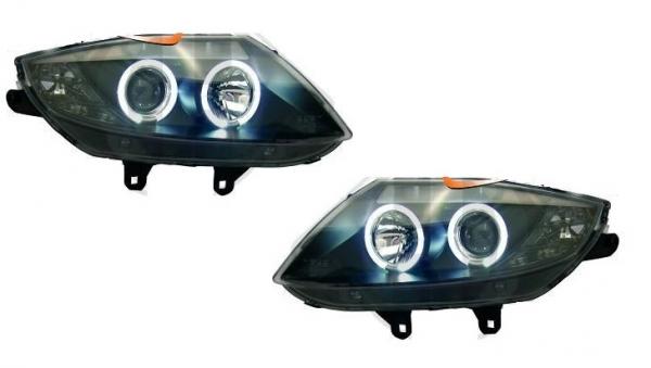 Headlights BLACK with Angel eyes fit for BMW Z4 (E85/E86)