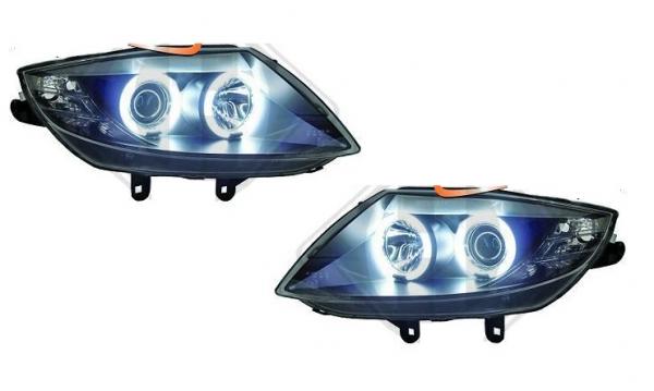 Headlights BLACK with Angel eyes CCFL-Technik fit for BMW Z4 (E85/E86)