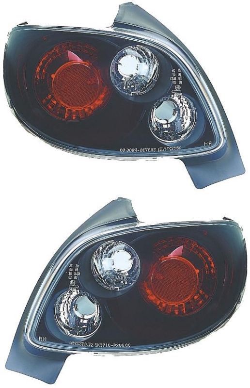 Taillights clear/black fit for Peugeot 206CC