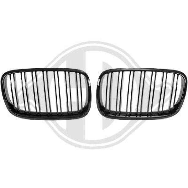 Grille black DOUBLE BRIDGE shiny fit for BMW 5er E70 / X6 E71