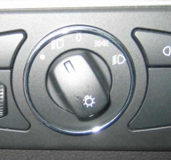 Ring für Lichtschalter verchromt passend für BMW 5er E60/E61 Limousine/Touring bis 02/07