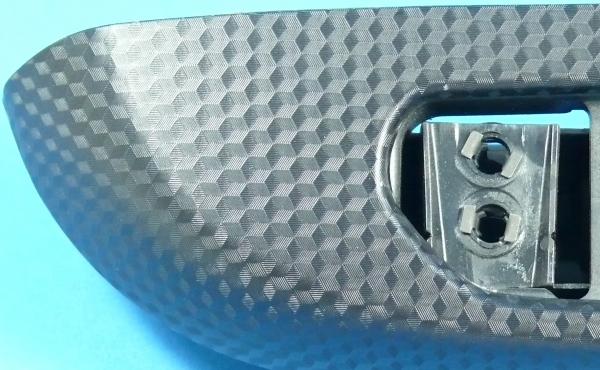 Door panel arm rest "Alu black cube" rear right side BMW 3er E46 Convertible