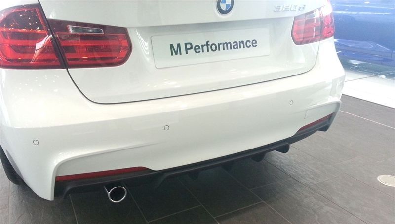 M rear diffuser technology/aerodynamics matt black BMW 3er F30/F31