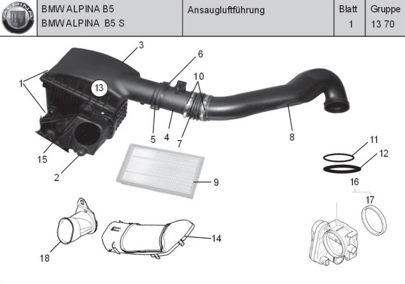 ALPINA Unfiltered air housing Alpina BMW B5