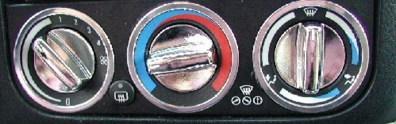 Ringe Heizung/Lüftung mattiert (3er Set) BMW E36/E39
