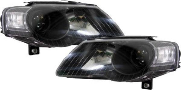 H7/H7 Headlights black fit for VW Passat 3C Bj. 2005 - 2010