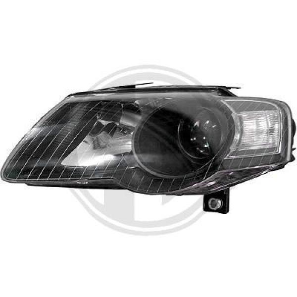 H7/H7 Headlights black fit for VW Passat 3C Bj. 2005 - 2010