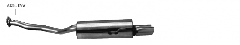 Bastuck Rear silencer 2x76mm BMW 3er E36 325i/328i