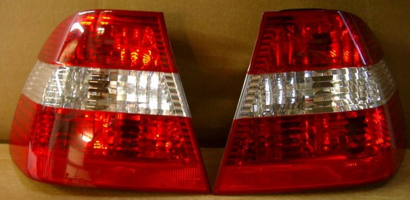 Taillights red/white (BMW Quality) BMW E46 Sedan 10/01 ->