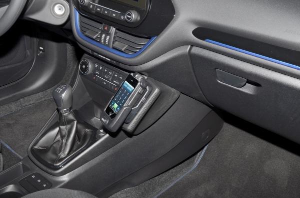 KUDA Telefonkonsole passend für Ford Fiesta (8. Gen.) ab Bj. 07/2017 Kunstleder schwarz