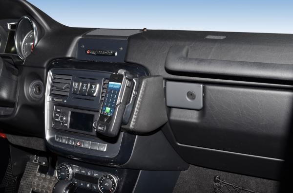 KUDA Phone consoles fit for Mercedes G-Models / G463 from Bj. 06/2012 Mobilia / artificial leather black