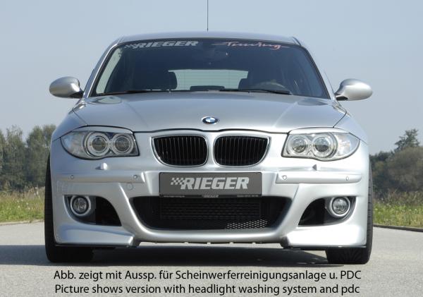 RIEGER Spoilerstoßstange passend für BMW 1er E87 (ohne Aussparungen für WischWasch Anlage  + ohne Aussparungen für PDC)