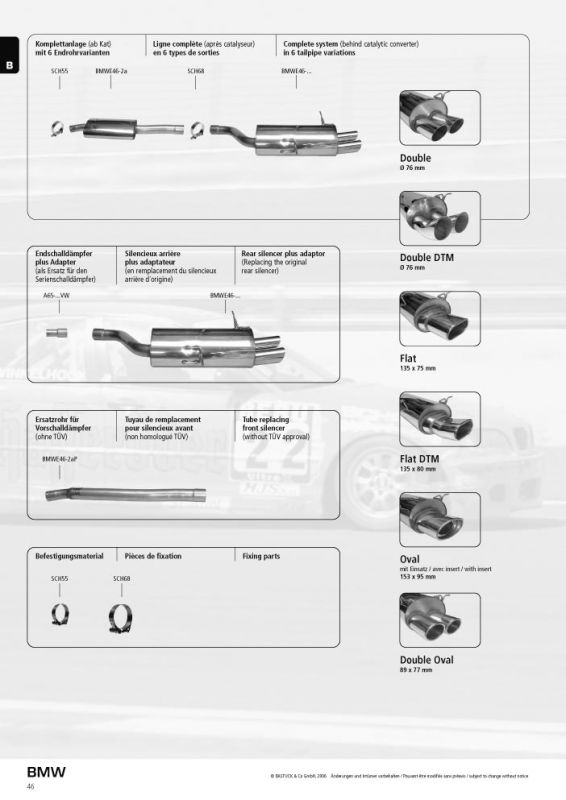 Centre silencer BMW E46 316i/318i