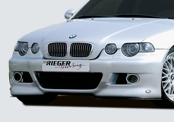 RIEGER Spoilerstoßstange passend für BMW 3er E46 Compact (für Fzg. mit Scheinwerferreinigungsanlage)