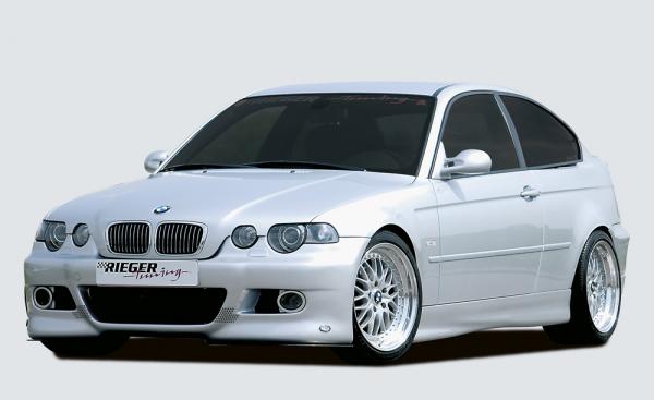 RIEGER Spoilerstoßstange passend für BMW 3er E46 Compact (für Fzg. mit Scheinwerferreinigungsanlage)