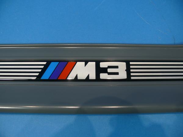 "M3" Logo Door Sill Strip SILVERGREY rear -left- BMW 3er E36 Sedan/Touring