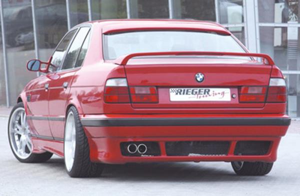 RIEGER Heckschürzenansatz im Sport Look passend für BMW 5er E34 Limousine/Touring