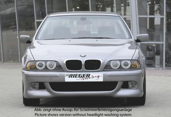 RIEGER Front bumper fit for BMW 5er E39 up to 12/02 (with recesses for washer)