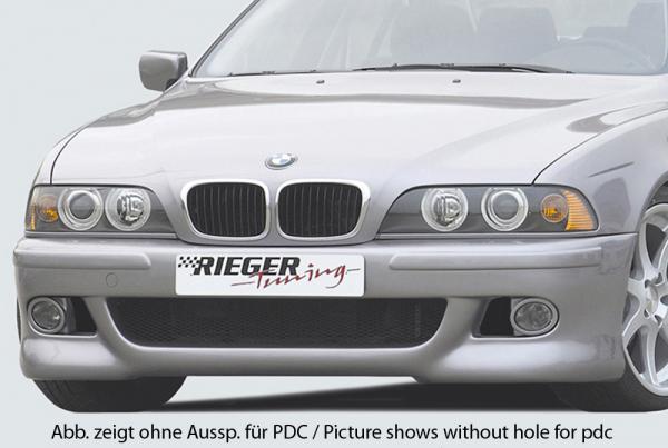 RIEGER Front bumper fit for BMW 5er E39 up to 12/02 (with recesses for washer, withot Foglight)