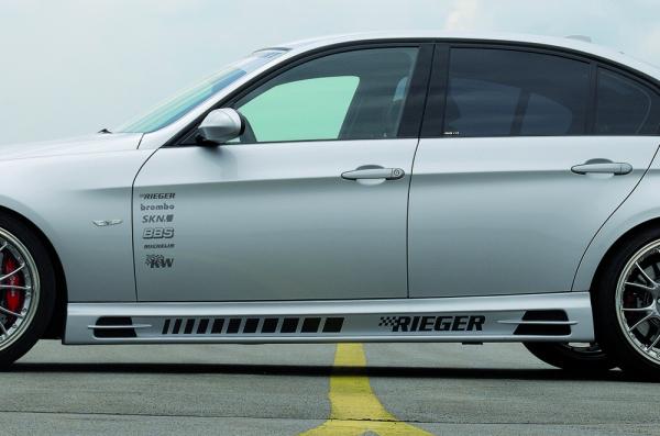 RIEGER Side skirt -left side- fit for BMW 3er E90 Sedan / Touring (with recess and 2 openings)