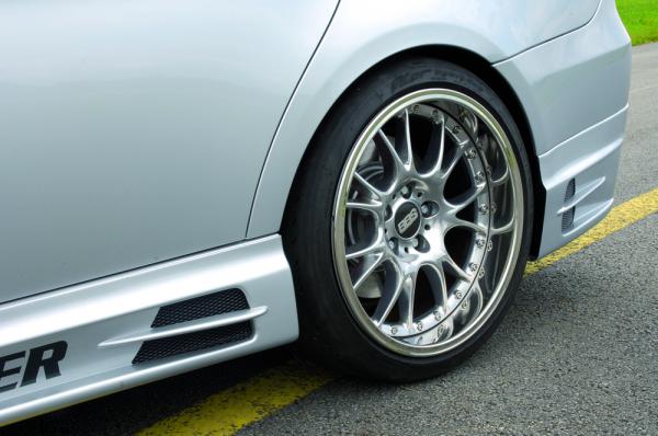 RIEGER Side skirt -left side- fit for BMW 3er E90 Sedan / Touring (with recess and 2 openings)