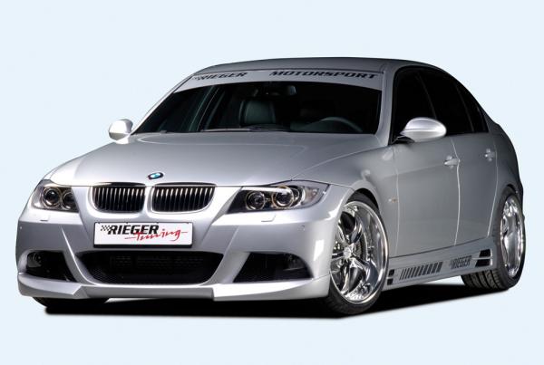 RIEGER Side skirt -right side- fit for BMW 3er E90 Sedan / Touring (with recess and 2 openings)