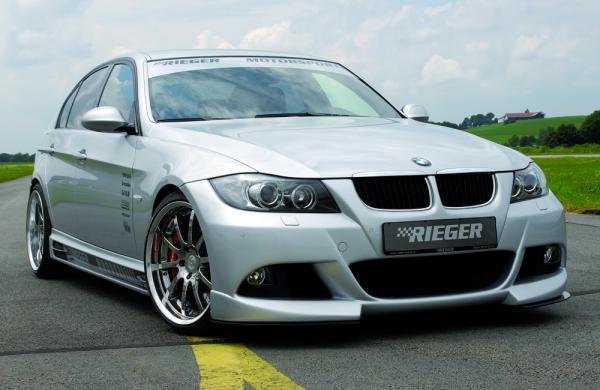 RIEGER Spoilerstoßstange passend für BMW 3er E90 Limousine / Touring (für Fzg. mit Scheinwerferreinigungsanlage und PDC)