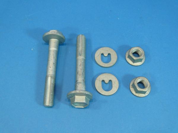 2x Eccentric bolt M12X1,5X82-10.9 + Eccentric washer + Self-locking collar nut  for BMW 3er E36 E46