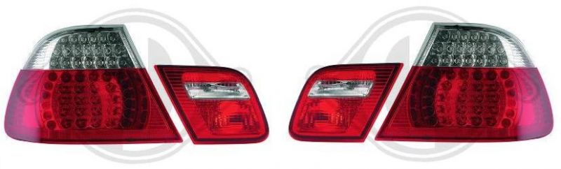 LED Taillights red/white 4pcs. fit for BMW 3er E46 Sedan up to 09/01