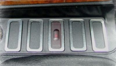 Surround of Seat Heating, Switch Console polished (5 pcs) BMW E3