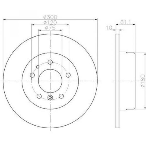 TEXTAR Bremsscheibe HINTEN (300x10mm) passend für BMW 5er E34