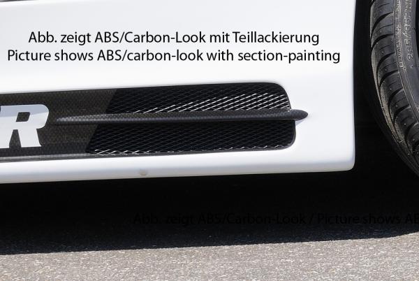RIEGER Seitenschweller CARBONLOOK mit Schacht und 2 Ausschnitten RECHTS passend für BMW 1er E87