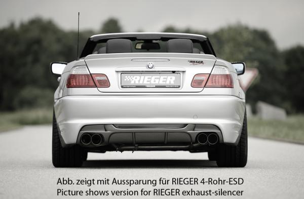 RIEGER Heckeinsatz passend für Heckschürze 50248/49/50/51 (Carbon-look) passend für BMW 3er E46 Coupe Cabrio Limousine