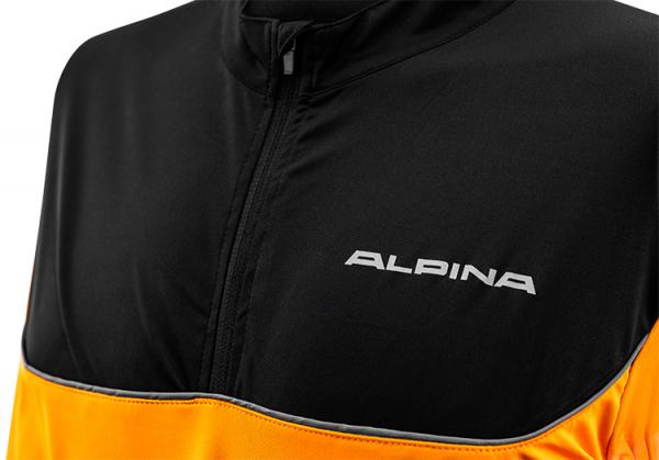 ALPINA Functional Shirt Orange with Zipper, unisex Size XL