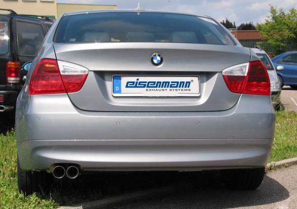 EISENMANN Rear silencer fit for 2x70mm passend für BMW 3er E90 / E91 323i / 325i Sedan/ Touring 140kW / 160kW