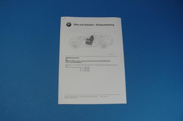 Assembly Instructions Seatheating BMW 3er E46 all