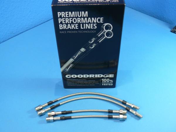 GOODRIDGE Brake hose kit (4 pcs) fit for BMW 5er E34 WITHOUT ABS